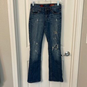 Women’s distressed jeans, size 0, Express
